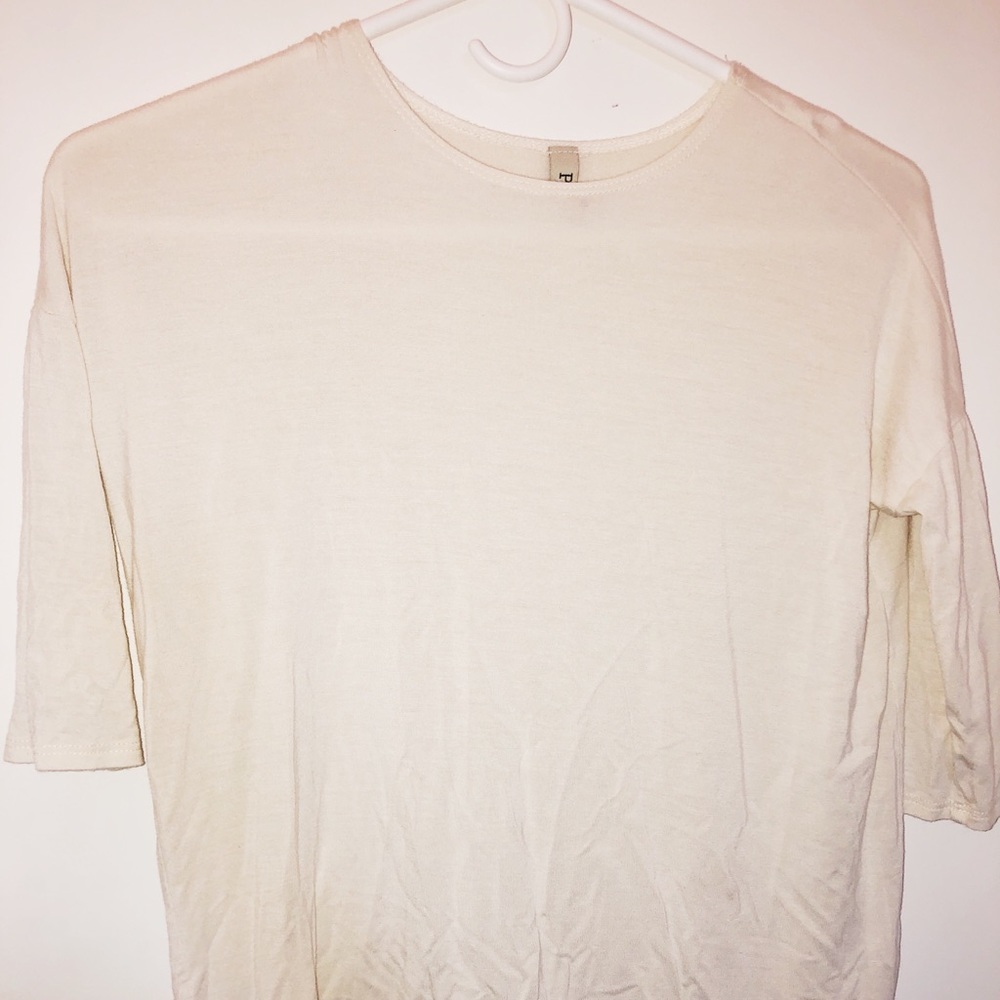 white piko sweater